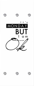 undefined, Garderobe »It´s Monday but« 50/125 cm, queence Garderobenleiste »It´s Monday but ?«, mit 6 Haken, 50 x 120 cm