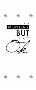 undefined, Garderobe »It´s Monday but« 50/125 cm, queence Garderobenleiste »It´s Monday but ?«, mit 6 Haken, 50 x 120 cm