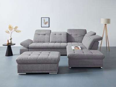 COTTA Ecksofa »Holiday L-Form«, Sitztiefenverstellung, wahlweise mit Bettfunktion inkl. Bettkasten