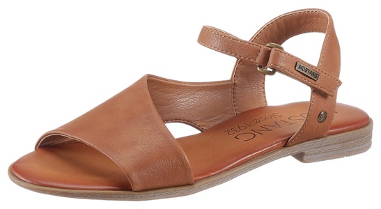 MUSTANG SHOES, Mustang Shoes Riemchensandale, in trendiger, asymmetrischer Optik, 