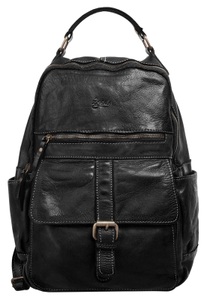 X-ZONE, X-Zone Laptoprucksack, X-Zone Laptoprucksack, echt Leder, Made in Italy