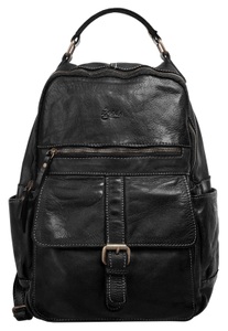 X-ZONE, X-Zone Laptoprucksack, X-Zone Laptoprucksack, echt Leder, Made in Italy