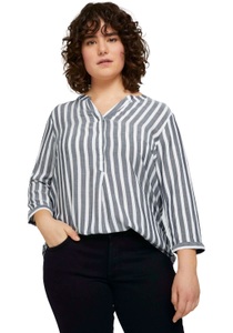 TOM TAILOR my True me, TOM TAILOR MY TRUE ME Schlupfbluse, mit tollen Streifen, My true me - Bluse, für Damen, Creme, Größe 52