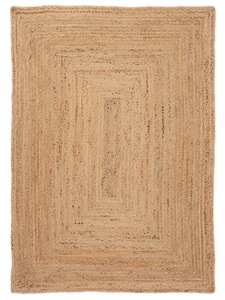 carpetfine, carpetfine Teppich »Nele«, rechteckig, 6 mm Höhe, Wendeteppich 100% Jute in rechteckig und quadratisch, Wohnzimmer, carpetfine Teppich »Nele Juteteppich Naturfaser«, rechteckig, 6 mm Höhe, geflochtener Wendeteppich aus 100% Jute, quadratisch und als Läufer