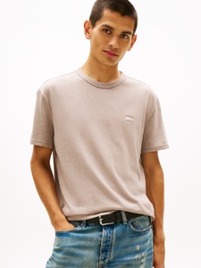 TOMMY JEANS, Tommy Jeans T-Shirt "TJM REG BADGE" Rundhals, Jersey, meliert, regular fit