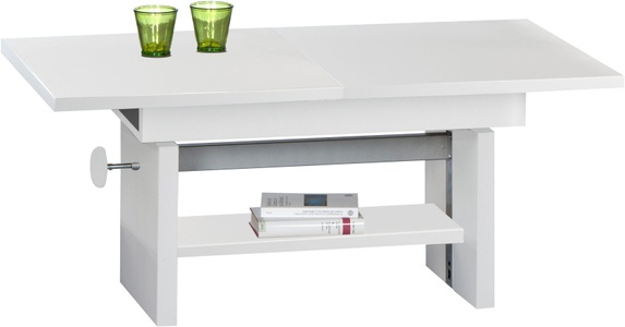 Livetastic, Livetastic Couchtisch in holzwerkstoff 110-150/65/46-64 cm , Event , weiss , 65x46-64 cm , Dekorfolie,Nachbildung , ausziehbar, höhenverstellbar , 000572012320, Livetastic Couchtisch in holzwerkstoff 110-150/65/46-64 cm , Event , weiss , 65x46-64 cm , Dekorfolie,Nachbildung , ausziehbar, höhenverstellbar , 000572012320