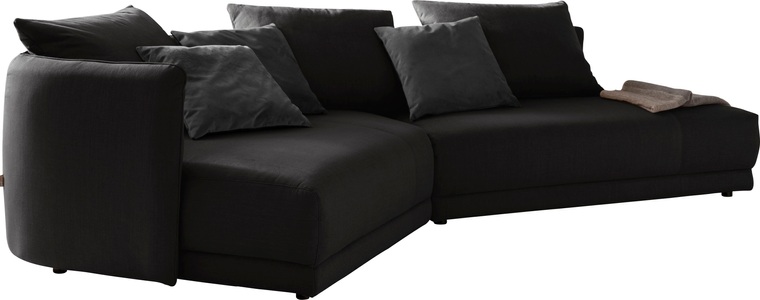 designwerk, designwerk Ecksofa »New York«, mit moderner Rundung im Korpus, designwerk Ecksofa »New York, extravagantes Designsofa mit tollem Sitzkomfort, L-Form«, mit moderner Rundung im Korpus