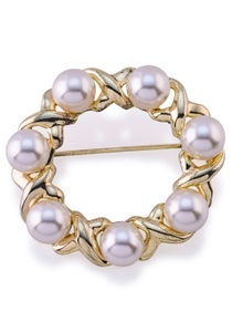J.Jayz, J.Jayz Brosche »Perlenbrosche«, Firetti Brosche »Schmuck Geschenk Ansteckschmuck Perlenbrosche«, mit Glasperle