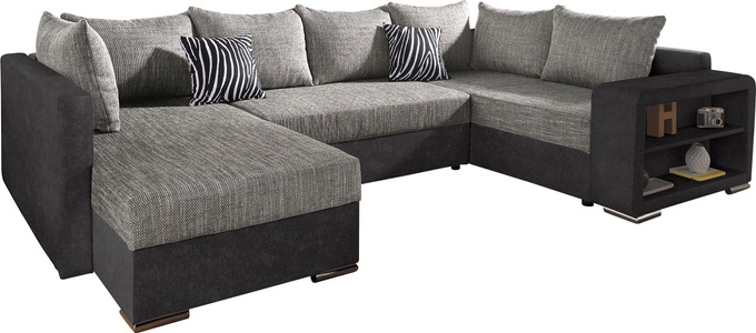 COLLECTION AB, COLLECTION AB Wohnlandschaft, mit Bettfunktion, wahlweise mit Federkern, COLLECTION AB Wohnlandschaft »John U-Form« mit Bettfunktion, wahlweise mit Federkern
