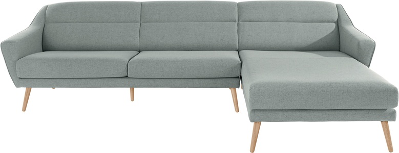 ANDAS, andas Ecksofa »Bille«, mit Naht im Rückenkissen und Beinen aus Eichenholz, Design by Morten Georgsen, andas Ecksofa »Bille L-Form«, mit Naht im Rückenkissen und Beinen aus Eichenholz