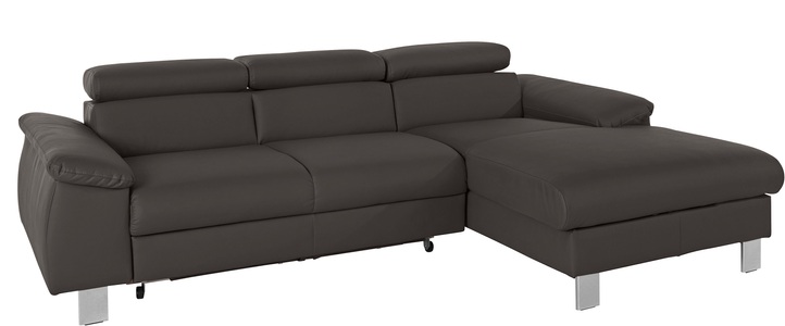 COTTA Ecksofa »Komaris«, mit Kopf- bzw. Rückenverstellung, wahlweise mit Bettfunktion, Bettkasten und RGB-LED-Beleuchtung