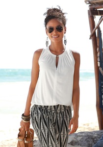 Lascana, LASCANA Strandtop mit Dekoschliesse, 