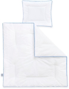 Julius Zöllner, ZÖLLNER Steppbetten-Set Hygiena 80x80 und 35x40 cm, Julius Zöllner Ganzjahresbettdecke + Kopfkissen »Hygienika, 2-tlg, Hergestellt in Deutschland« Decke mit Kissen, Decke 100x135cm, Kissen 40x60cm und weitere Grössen