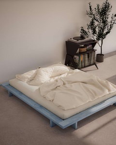 Karup Design, Karup Design Bettgestell »JAPAN BED, Futonbett, Bodenbett, Holzrahmen, Jugendbett, Holzbett«, Massivholzbett mit Lattenrost, Kiefer massiv, Doppelbett ohne Kopfteil, Karup Design Bettgestell »JAPAN BED, FSC®-zertifiziertem Massivholz Futonbett, excl. Matraze« Mit Lattenrost, Minimalistisches Japandi Design, bodennah & zeitlos in vielen Grössen