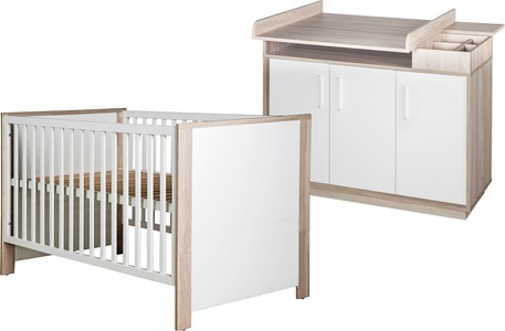 Roba, roba® Babymöbel-Set »Olaf«, (Spar-Set, 2 tlg.), Made in Europe, roba® Babymöbel-Set »Olaf«, (Spar-Set, 2 tlg., Kinderbett, Wickelkommode), mit Kinderbett & Wickelkommode; Made in Europe