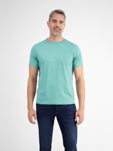 LERROS Rundhalsshirt, mit Logo Stickerei
