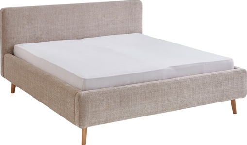 Novel, Novel - Bett MATTIS_8096 - beige - Textil - 180x200, Novel - Bett MATTIS_8096 - beige - Textil - 180x200