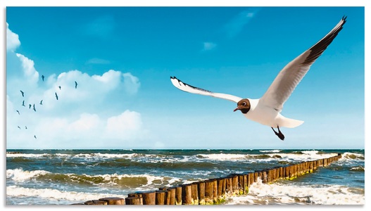 Artland, Artland Küchenrückwand »Ostsee«, Artland Küchenrückwand »Ostsee«, (1 tlg.), Alu Spritzschutz mit Klebeband, einfache Montage