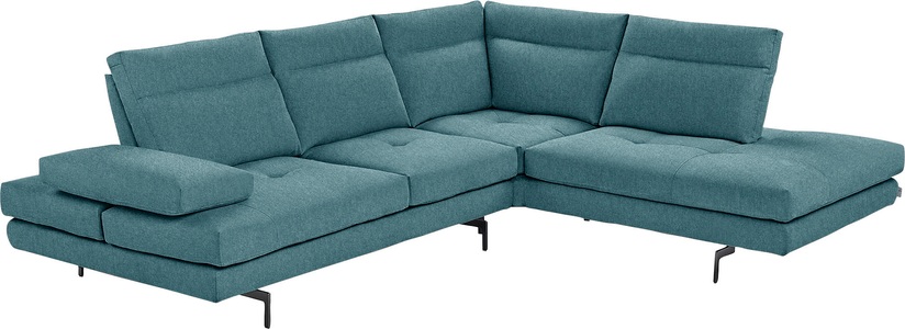 CALIA ITALIA, CALIA ITALIA Ecksofa »Toby Wing«, Sitztiefenverstellung, Eckelement mit Funktion, Füsse in Schwarz matt, CALIA ITALIA Ecksofa »Toby Wing, L-Form, Designsofa mit sensationellem Sitzkomfort«, Sitztiefenverstellung, funktionale Ecke, Füsse in schwarz matt