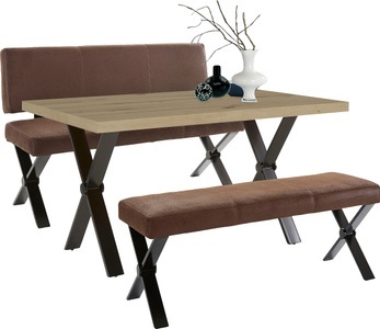 HOMEXPERTS, Homexperts Esstisch »COLT«, Breite 140 oder 160 cm, Eicheoptik, X-Gestell, Homexperts Esstisch »COLT«, Breite 140 oder 160 cm, Eicheoptik, X-Gestell