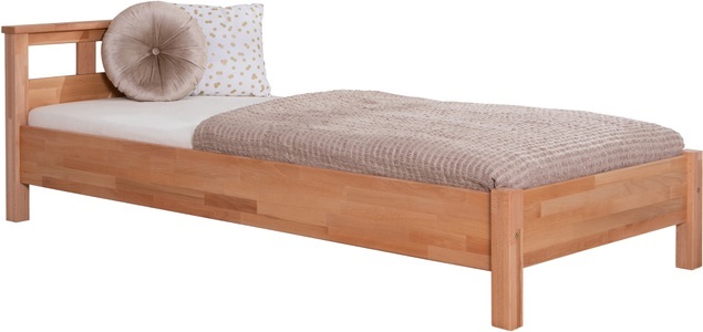 TICAA, Ticaa Bett »Merci« in diversen Breiten, Buche, Ticaa Massivholzbett »Merci« Doppelbett, aus Buche Massivholz, inkl. Rollrost