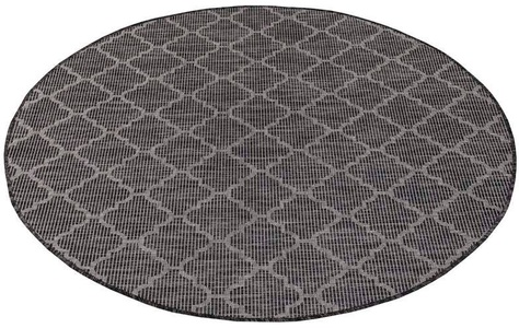 Carpet City, Carpet City Teppich »Palm«, rund, 5 mm Höhe, Wetterfest & UV-beständig, für Balkon, Terrasse, Flur, Küche, flach gewebt, Carpet City Teppich »PALM3069«, rund, 5 mm Höhe, Wetterfest & UV-beständig, für Balkon, Terrasse, Küche, flach gewebt