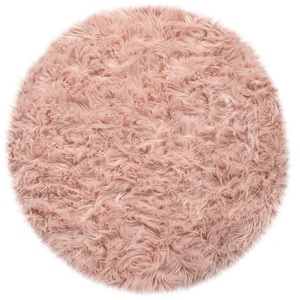 Paco Home Fellteppich »Playa 960«, rund, 60 mm Höhe, Kunstfell, Flokati-Optik, Hochflor, weich und flauschig, Uni-Farben, ideal im Wohnzimmer & Schlafzimmer
