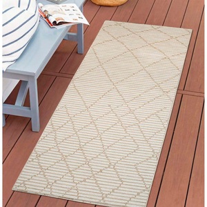 Carpet City, Carpet City Läufer »Palm«, rechteckig, 5 mm Höhe, Wetterfest & UV-beständig, für Balkon, Terrasse, Flur, Küche, flach gewebt, Carpet City Outdoorteppich »PALM3526«, rechteckig, 5 mm Höhe, Wetterfest & UV-beständig, für Balkon, Terrasse, Küche, flach gewebt