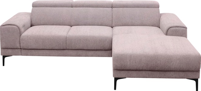 exxpo - sofa fashion, exxpo - sofa fashion Ecksofa, mit 3 Kopfstützen, wahlweise elektrischer Sitztiefenverstellung, frei im Raum stellbar, exxpo - sofa fashion Ecksofa »Ophelia, elegant, modern und bequem, L-Form«, inkl. verstellbare Kopfteile, wahlweise elektr. Sitztiefenverstellung