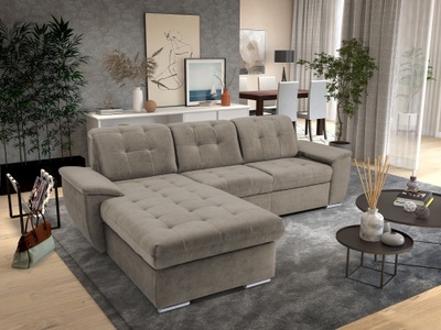 exxpo - sofa fashion Ecksofa »Derby Inkl. Kopfteilverstellung, wahlw. Bett & Bettkasten, L-Form«, mit Kopf- bzw. Rückenverstellung