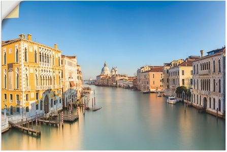 Artland, Artland Wandbild »Venedig Fotografie«, Venedig, (1 St.), in vielen Grössen & Produktarten - Alubild / Outdoorbild für den Aussenbereich, Leinwandbild, Poster, Wandaufkleber / Wandtattoo auch für Badezimmer geeignet, Artland Wandfolie »Venedig Fotografie«, Venedig, (1 St.), selbstklebend