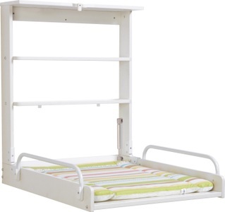 Roba, roba Wandwickelregal Dschungelbaby weiß 79,5 x 63 x 76,5/19 cm, roba® Wickelregal »Dschungelbaby mit 2 Böden« 63 cm