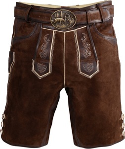 Country Line, Country Line Kurze Trachtenlederhose Herren mit Gürtel, 