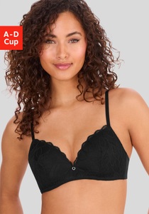 LASCANA Bralette-BH »Alicia«, ohne Bügel mit feiner Spitze mit Blättermotiv, Dessous