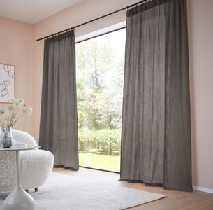 LeGer Home by Lena Gercke, LeGer Home by Lena Gercke Gardine »Hevin, Musselin Vorhang, blickdichte Gardine«, (1 St.), natürliche, moderne Gardine in schönem Musselin Look, 