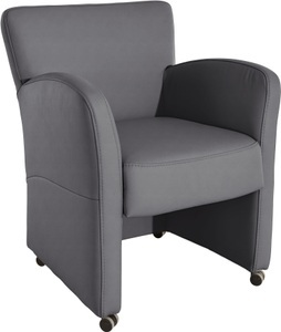 exxpo - sofa fashion, exxpo - sofa fashion Polsterstuhl, exxpo - sofa fashion Sessel »Cortado, Loungesessel auf Rollen, schmale Armlehnen, bequem« Breite 66 cm