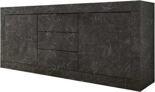 LC, LC Sideboard »Basic«, 210 cm, INOSIGN Sideboard »Basic Breite 210 cm, Kommode 2 Türen, 3 Schubkästen, Anrichte,«, Metallgriff, moderne Rahmenoptik, viel Stauraum, Farbauswahl