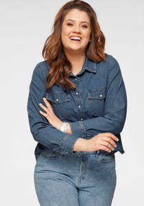 Levi´s® Plus, Levi's® Plus Jeansbluse »ESSENTIAL WESTERN«, mit zwei Brusttaschen und Druckknöpfen, 
