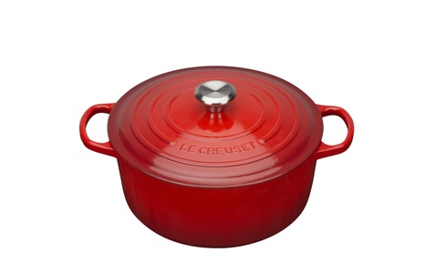 Le Creuset, Runder Bräter Signature, Le Creuset - Bräter, 26CM/5.3L, Rot