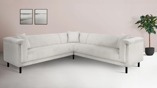 INOSIGN Ecksofa »AGNIA L-Form B/T/H: 244/244/71 cm«, incl. Zierkissen, gleichschenklig, auch in Cord
