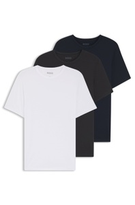 BOSS T-Shirt »TShirt RN 3P Natura«, (3 tlg.), einfarbiges T-Shirt mit Markenlabel