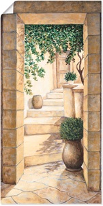 Artland, Artland Wandbild »Eingang - Fresco«, Artland Wandbild »Eingang - Fresco«, Fenster & Türen, (1 St.), als Alubild, Outdoorbild, Leinwandbild, Poster, Wandaufkleber