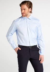Eterna, Eterna Langarm Hemd »COMFORT FIT«, COMFORT FIT Cover Shirt in hellblau unifarben