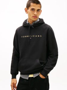TOMMY JEANS, Tommy Jeans Hoodie "TJM REGULAR LINEAR LOGO HOODIE EXT", mit Logo-Stickerei