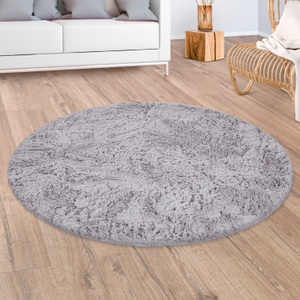 Paco Home Hochflor-Teppich »Silky 591«, rund, 33 mm Höhe, Uni Farben, besonders weich und kuschelig, ideal im Wohnzimmer & Schlafzimmer