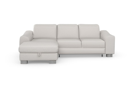 SIT&MORE, sit&more Ecksofa »Durness«, mit Federkern und hochwertigen Edelstahlfüssen, wahlweise mit Kopfteilverstellung, Bettfunktion und Bettkasten oder mit Bettfunktion und Bettkasten, sit&more Ecksofa »Dundee L-Form«, mit Federkern und Edelstahlfüssen, wahlweise mit Kopfteilverstellung