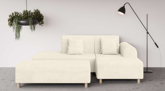 INOSIGN Ecksofa »Suyala«, L-Form mit Hocker