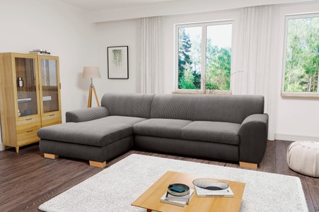 HOME AFFAIRE, Home affaire Ecksofa »Nika«, wahlweise mit Bettfunktion, auch in Cord, Home affaire Ecksofa »Nika zeitlos und elegant, L-Form« wahlweise mit Bettfunktion, auch in Cord