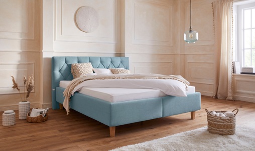 Guido Maria Kretschmer Home&Living Polsterbett »Sunley 100«, Kreuzsteppung im Kopfteil, Kopfteilhöhe 102 cm, wahlweise ohne oder mit Matratze/Lattenrost - 3 Matratzenarten