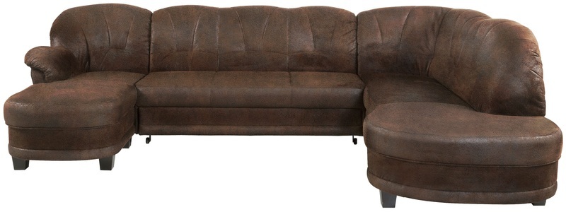HOME AFFAIRE, Home affaire Wohnlandschaft »Camelita«, wahlweise mit Bettfunktion, Home affaire Wohnlandschaft »Camelita, viel Platz, bequem und zeitlos, Breite 289cm, U-Form« wahlweise mit Bettfunktion